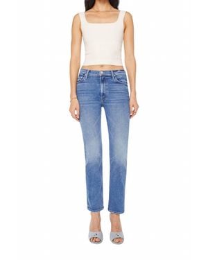 Mother Mid Rise Rider Hover Jean - Blue