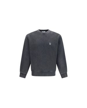 Maison Kitsuné Gray Cotton Sweatshirt - Blue