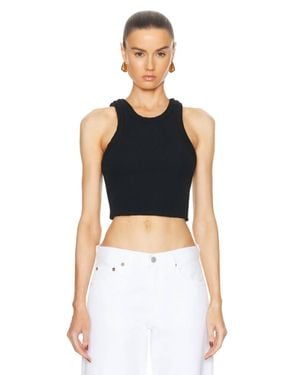 Agolde Cropped Bailey Tank Top - Blue