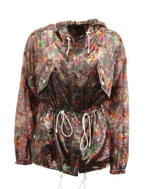 Isabel Marant Olaz Floral-Print Hooded Jacket - Brown