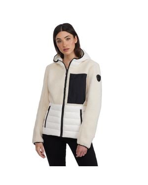 Pajar Fawn Lightweight Mixed Media Jacket With Fixed Hood - Natural
