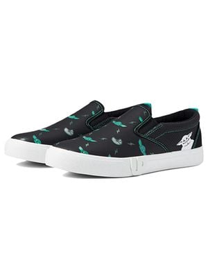 Ground Up Grogu Sneakers All Over Print Slip On Casual Shoes Gal81 - Blue