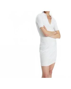 Cotton Citizen Ibiza Short Sleeve Polo Dress - White