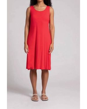 Sympli Bamboo Tank Dress - Red