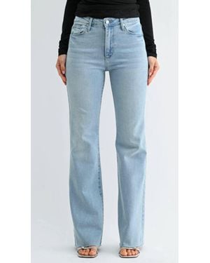 Just Black Denim High Rise Scissor Cut Full Length Flare Jeans - Blue