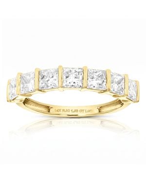 Vir Jewels 1.50 Cttw Princess Lab Grown Diamond Wedding Band - Metallic