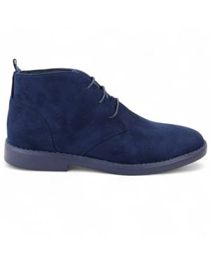 Infinity Leather Tan Premium Desert Style Suede Chukka Boots - Blue