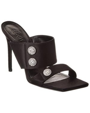 SCHUTZ SHOES Yasmeen Satin Sandal - Black