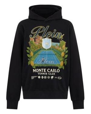 Philipp Plein Hoodie Monte Carlo Tennis Club - Black