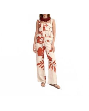 JUAN DE DIOS Lebron Linen Top - Orange