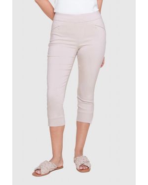 Renuar Pull-On Capri Pants - Pink