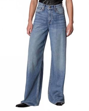 Rag & Bone Featherweight Sofie Wide Leg Jeans - Blue