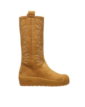 Bally Montana 6302930 Camel Leather Knee-High Boots - Brown