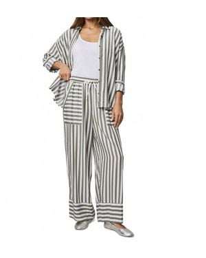 Splendid Ella Soft Stripe Pant - Gray