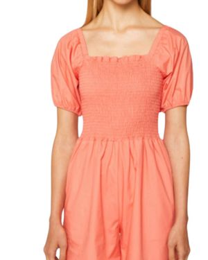 Compañía Fantástica Smocked Romper - Orange