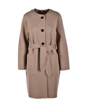 Fuzzi Reversible Virgin Wool Coat - Natural