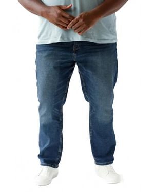 DEVIL-DOG Tapered Leg Athletic Jeans - Blue