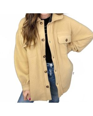 Jodifil Winter Winds Fleece Shacket - Natural