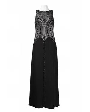 Sue Wong Embellished Open-Back Dress - Black