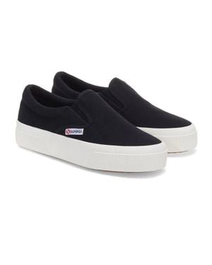 Superga 2740 S7122Rw-Adk Sneaker Canvas Platform Shoes Zogg3919 - Blue