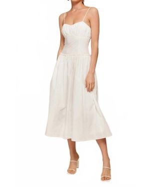 Line & Dot Maison Corset Midi Dress - Natural