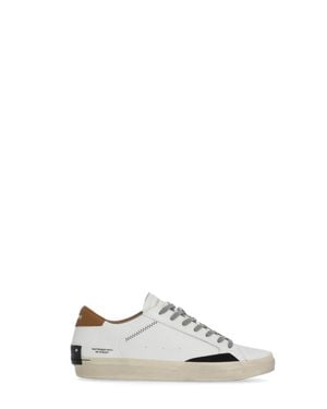 Crime London Distressed Used Effect Sneakers - White