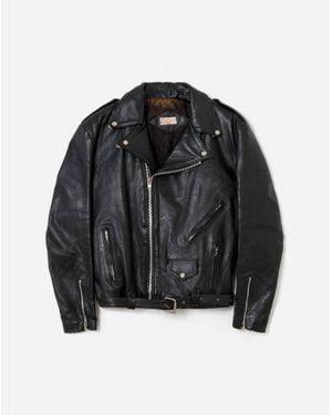 RE/DONE Pre-Loved 80S Leather Moto Jacket - Black