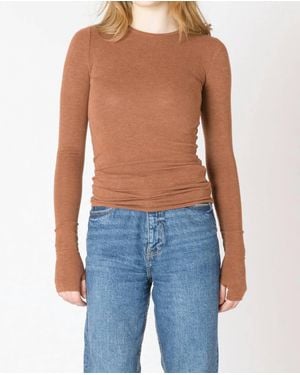 Dex Soft And Simple Brushed Crewneck Tee - Blue