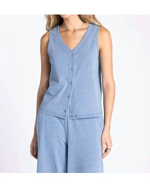 Thread & Supply Allium V-Neck Top - Blue
