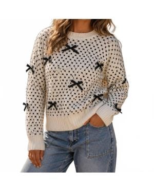 Indie & Co Alexa Bow Sweater - Brown