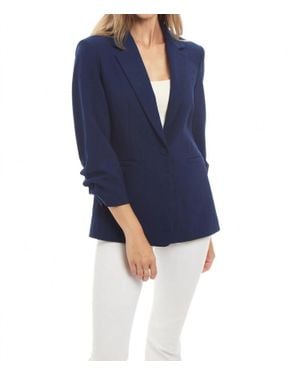 Patty Kim Lucia Notch Blazer - Blue