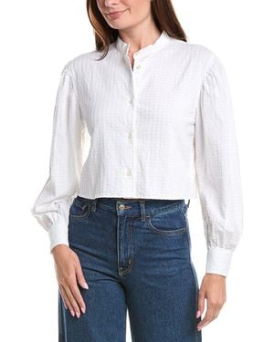 Officine Generale Officine Generale Adeline Texture Stripe Top - White