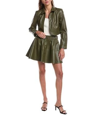 Laundry by Shelli Segal Curved Hem Cropped Jacket - Green