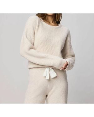 Splendid Stassi Satin Tie Sweater - Natural