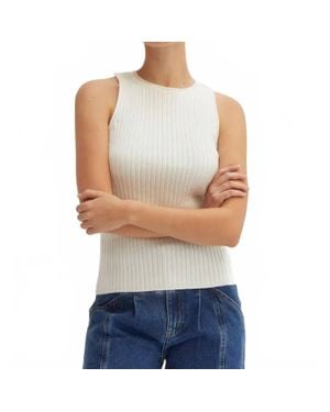 Crescent Renae Lurex Ribbed Tank Top - Blue