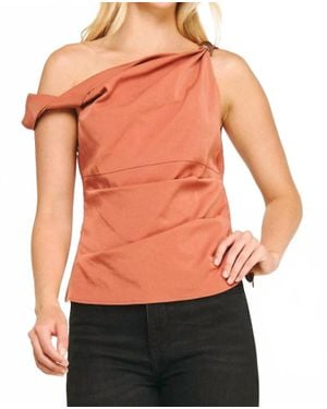 Strut & Bolt Sheena Asymmetric Twisted Bead Top - Orange