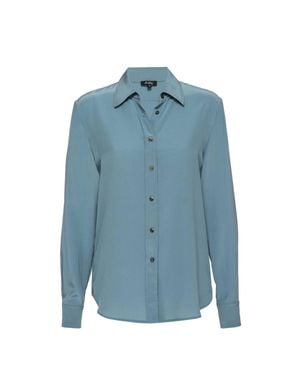 d'Offay Christina Silk Blouse - Blue