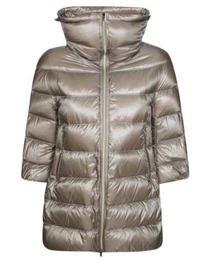 Herno Short-Sleeved Cleofe Quilted Down Jacket - Gray