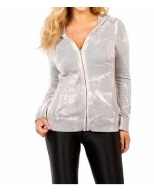 Angel Bleach Zip-Front Hoodie - White