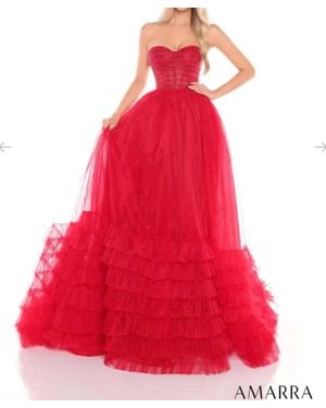 Amarra 88277 Enchanting Ball Gown - Red