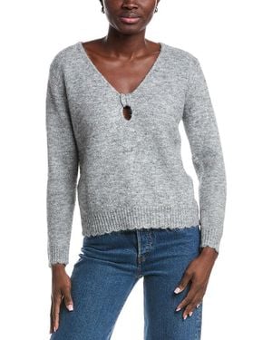 ANNA KAY V-Neck Sweater - Gray