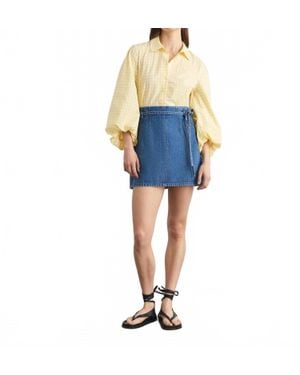 Tanya Taylor Annika Denim Skirt - Blue