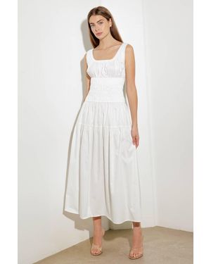 TRUEDAMES Loveliest Looks Woven Midi Dress - White