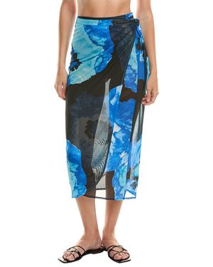 Natori Poppy Sheer Sarong - Blue