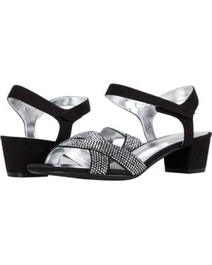 David Tate Rain Block Heel Sandals - Black
