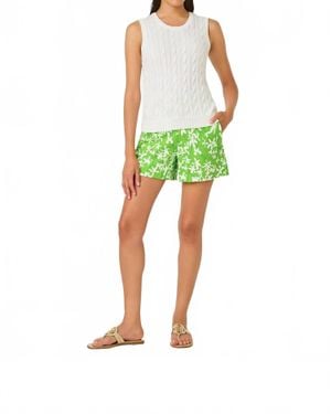 Lilly Pulitzer Sarissa Pull-On Stretch Shorts - Green