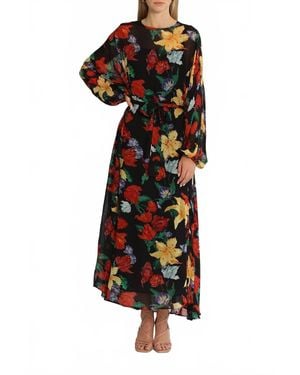 RIXO London Pia Belted Tent Dress - Black