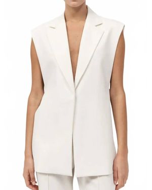 St. Agni Relaxed Side Tie Vest - White