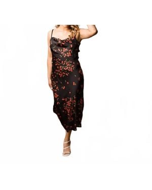 Dress Forum Sweet Cherry Slip Dress - Black