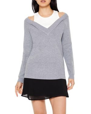 Forever 21 Combo Tank Top Sweater - Gray